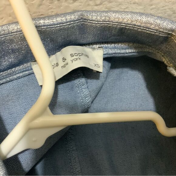 lola and sophie metallic blue blazer XS - Picture 8 of 8